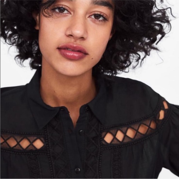 ZARA contrasting poplin dress - Picture 4 of 11